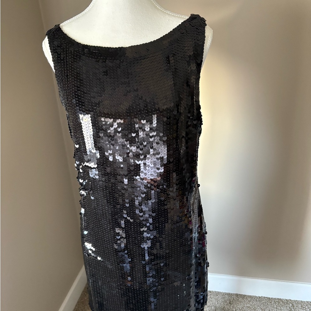 Banana Republic Black Sequin Mini Dress